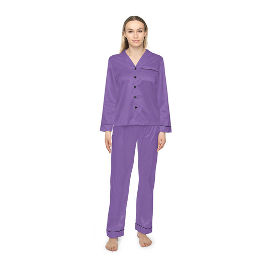 Lavender Luxurious Satin Women's Pajamas