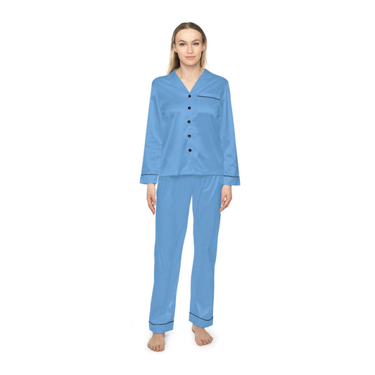 Blue Sky Luxurious Satin Women's Pajamas